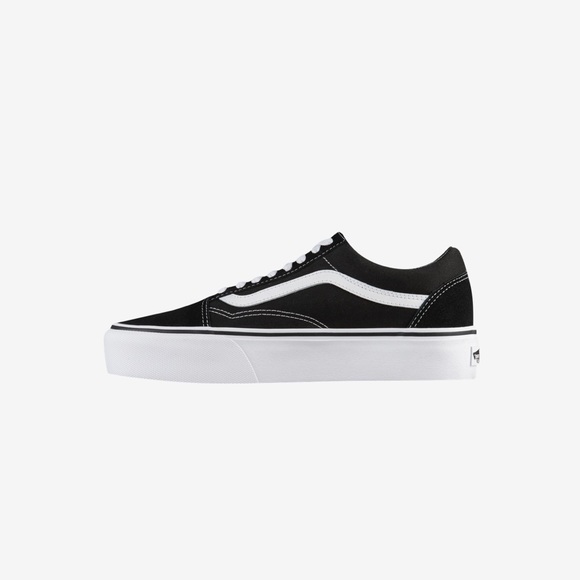 Vans womens old school VN0A3B3UY28 classic style one platform black and white - Picture 5 of 12